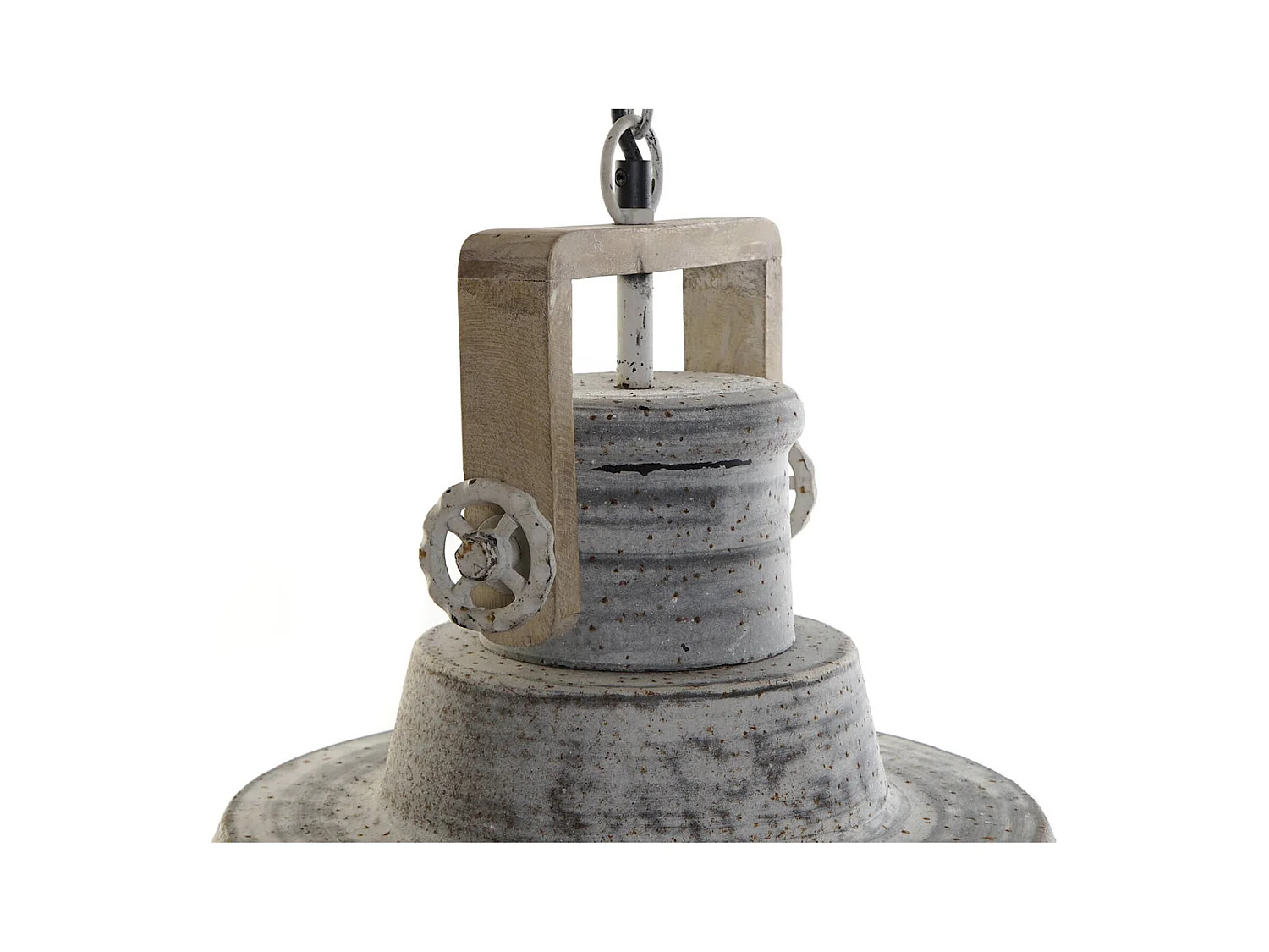 Suspension industrielle métal gris esthétique moderne