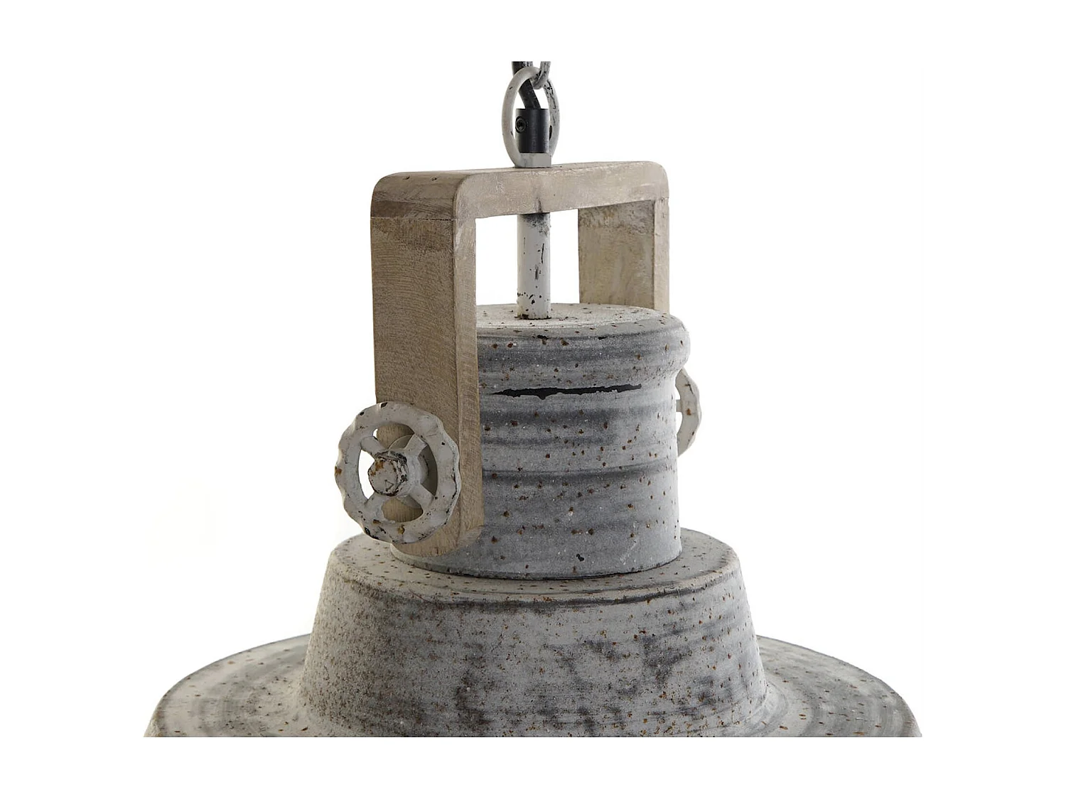 Suspension industrielle métal gris esthétique moderne