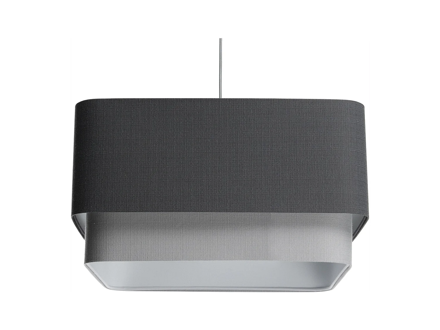 Suspension élégante en lin gris