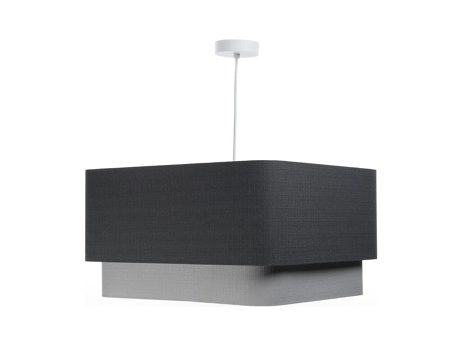 Suspension élégante en lin gris