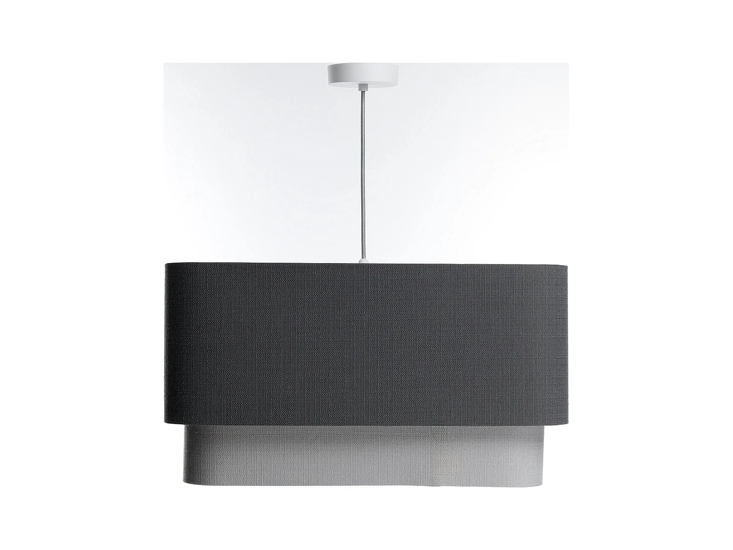 Suspension élégante en lin gris