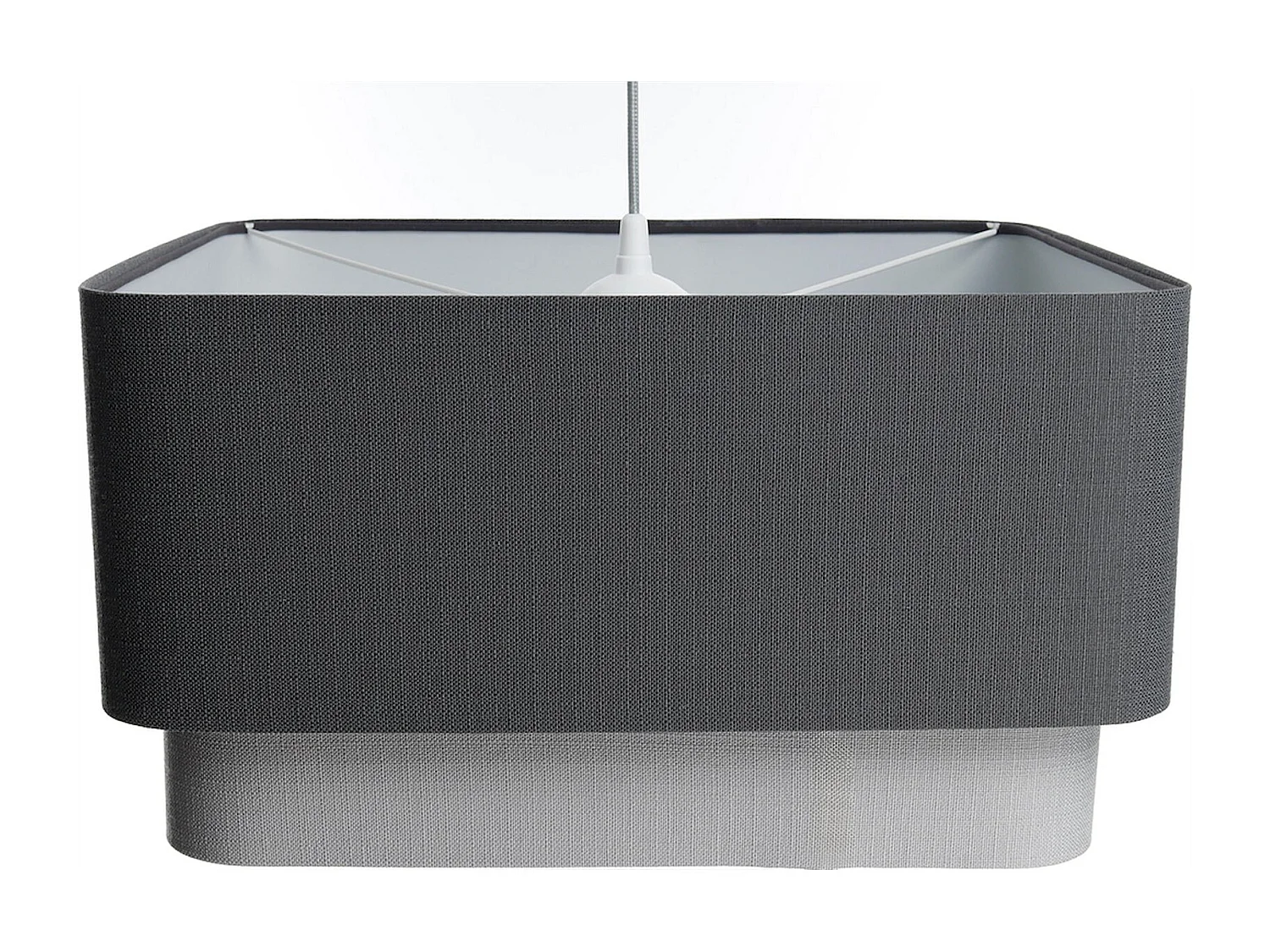 Suspension élégante en lin gris