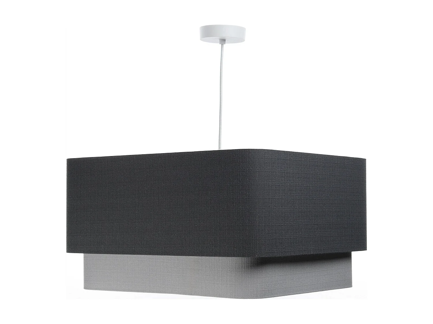 Suspension élégante en lin gris