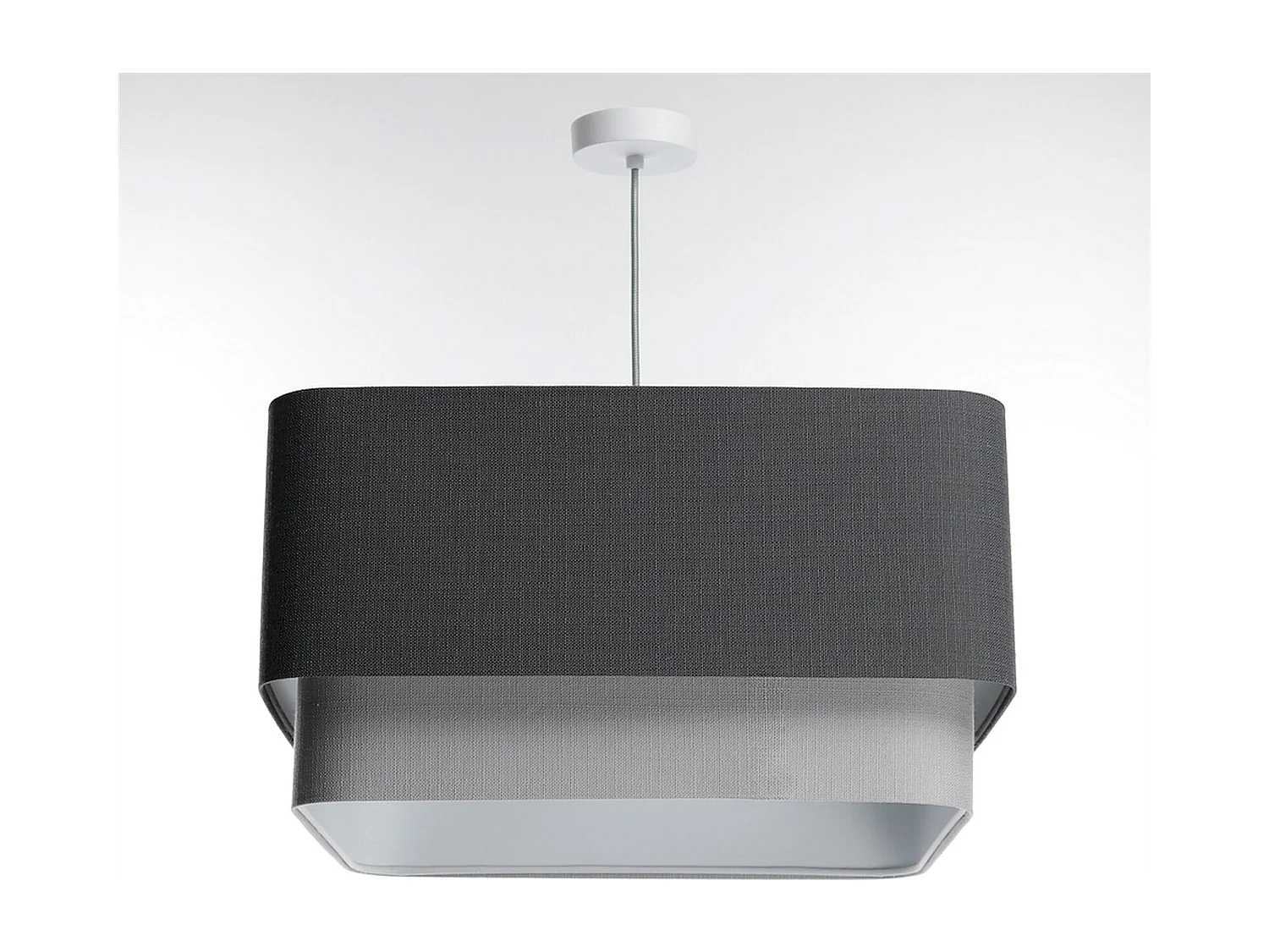 Suspension élégante en lin gris