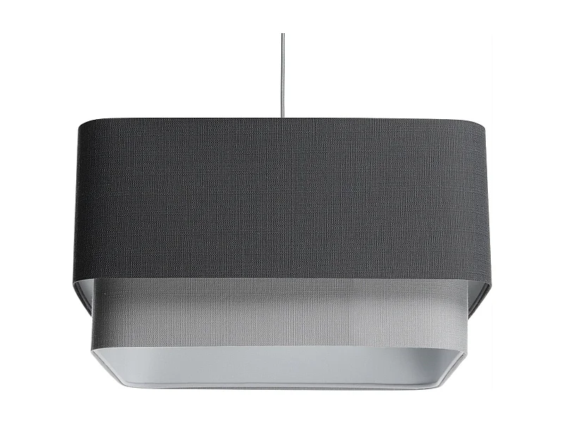 Suspension élégante en lin gris