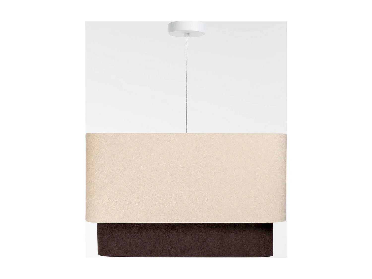 Suspension élégante en velours et PVC doré