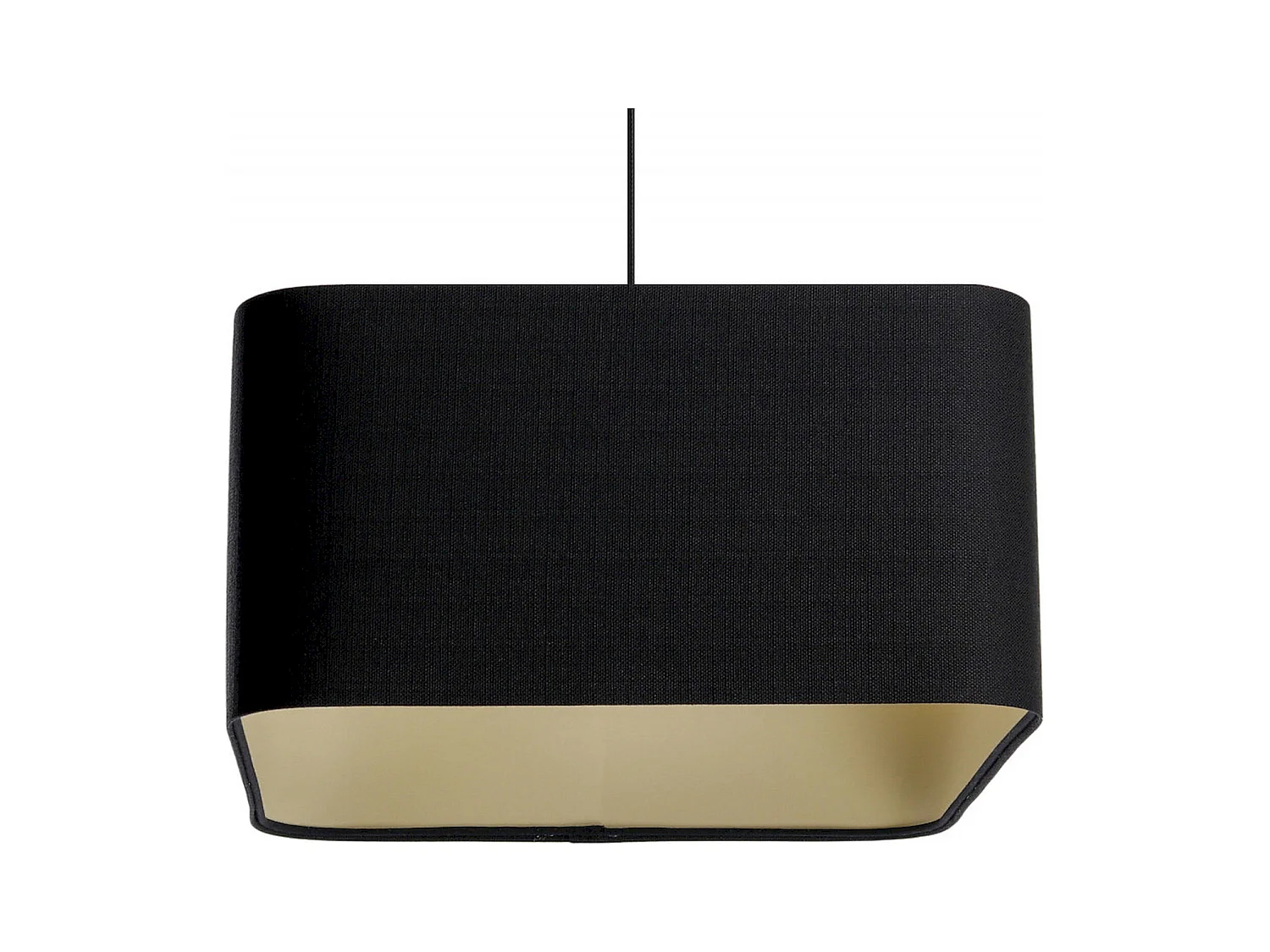 Suspension élégance tissu lin et plastique beige - Hauteur 30 cm