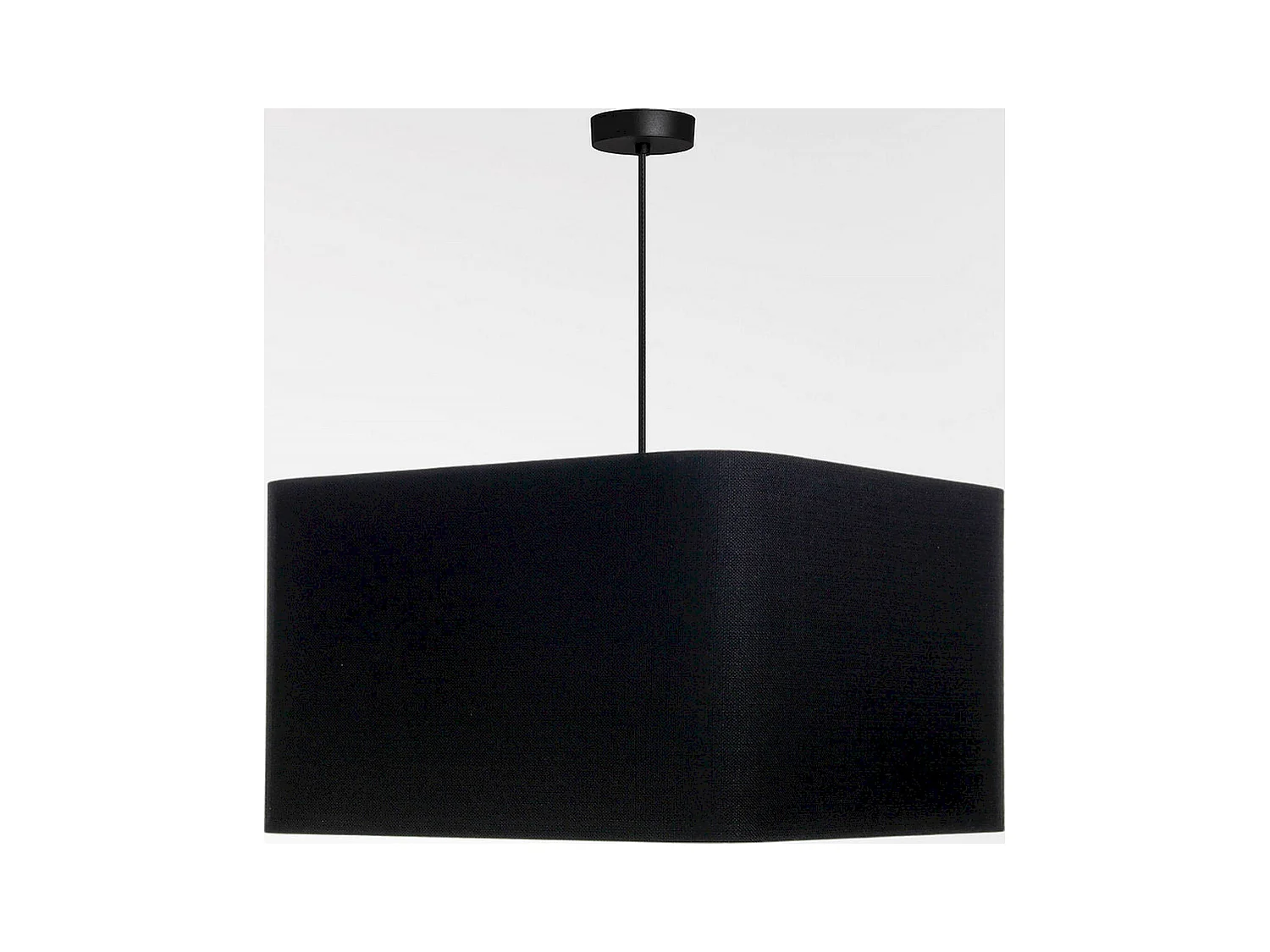 Suspension élégance tissu lin et plastique beige - Hauteur 30 cm