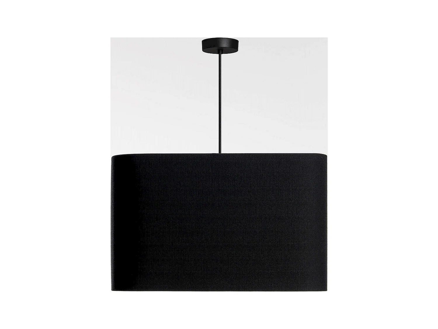 Suspension élégance tissu lin et plastique beige - Hauteur 30 cm