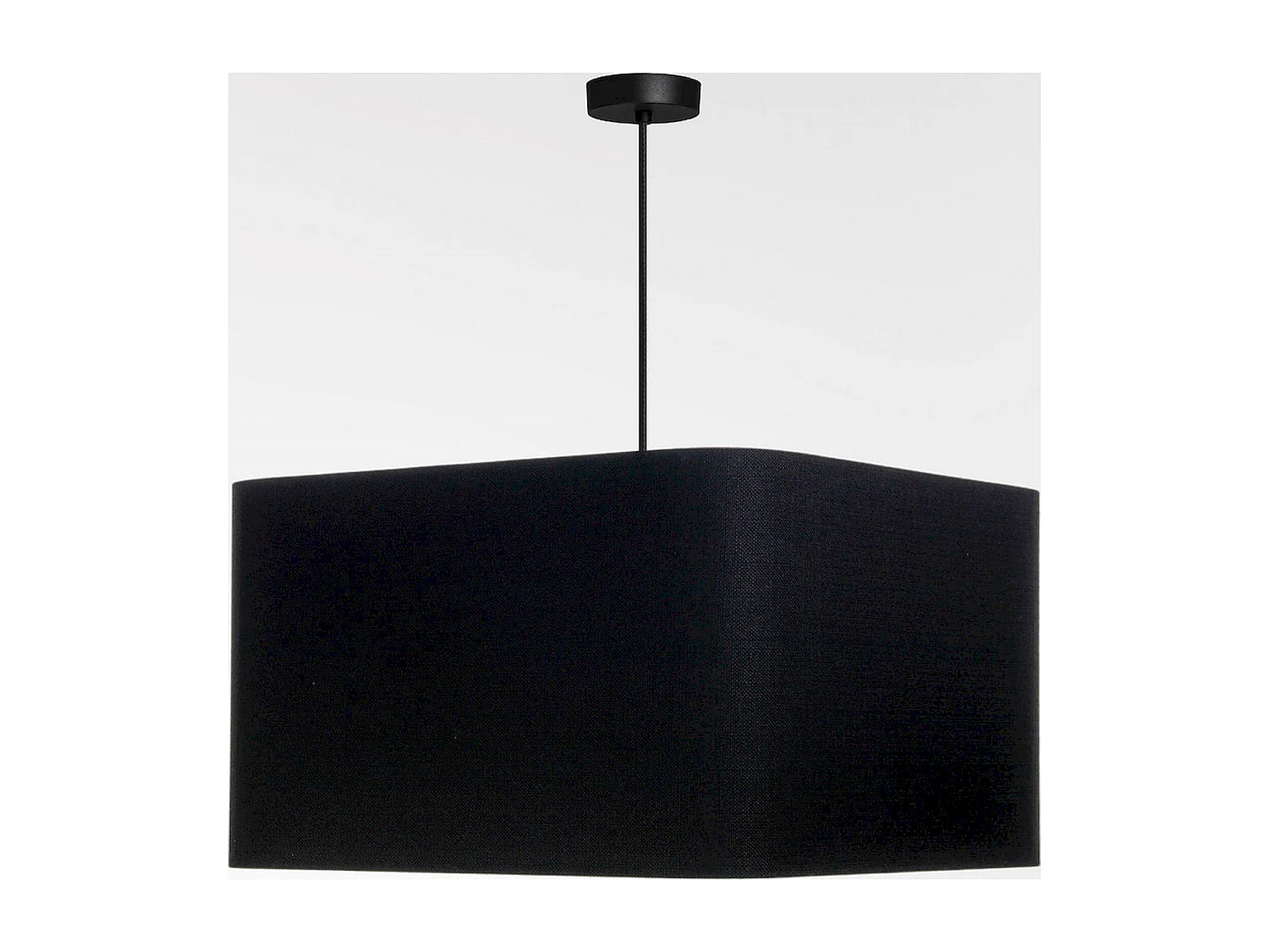 Suspension élégance tissu lin et plastique beige - Hauteur 30 cm