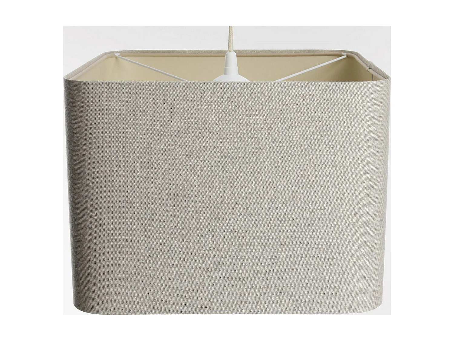 Suspension lin beige élégante - Hauteur 20 cm