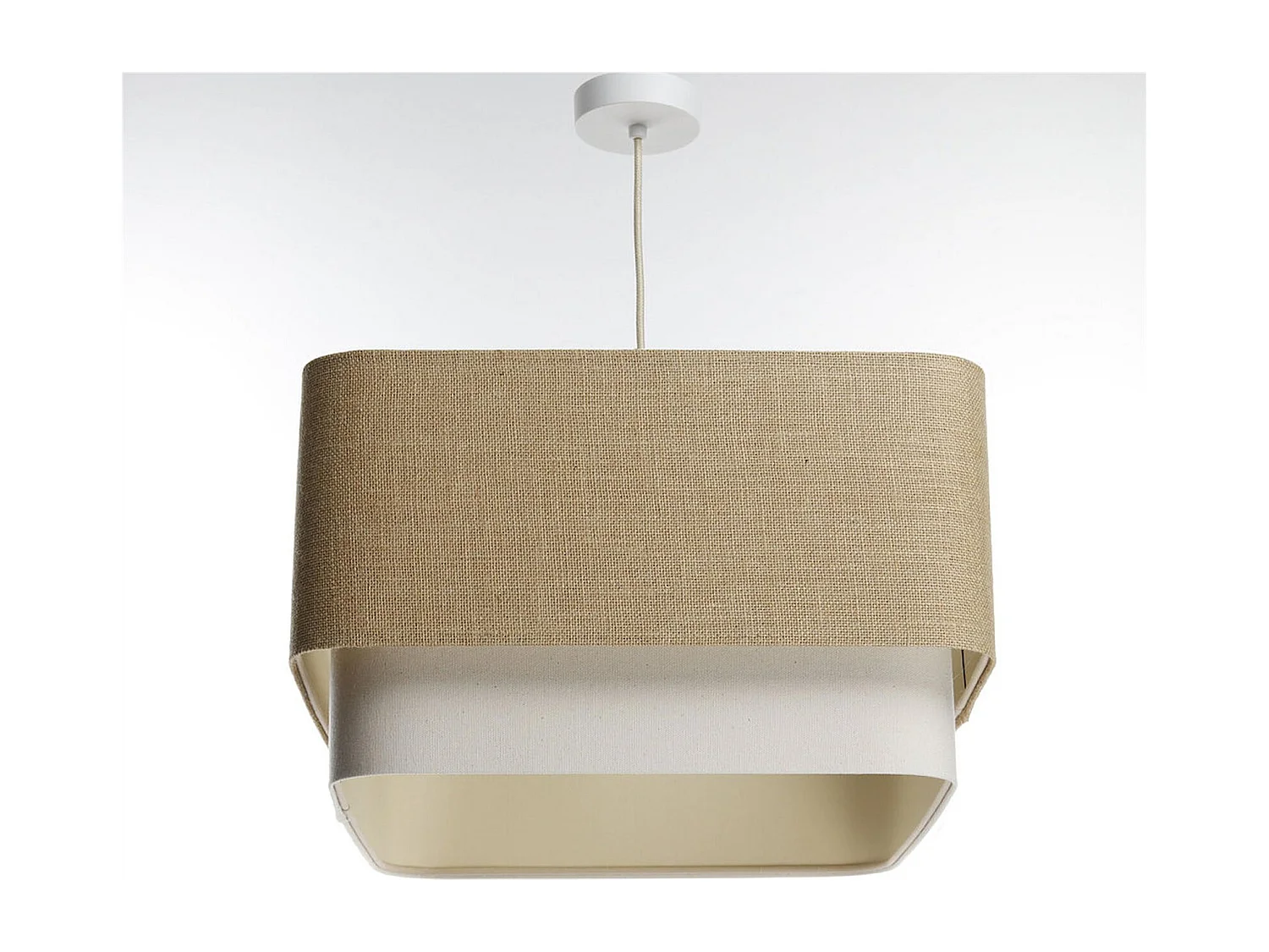 Suspension tendance en toile bicolore