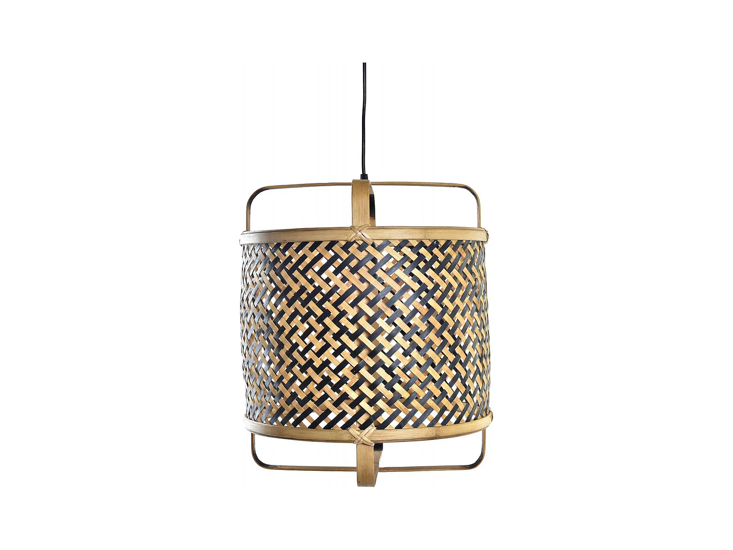 Suspension élégante en rotin tressé pour intérieur chic
