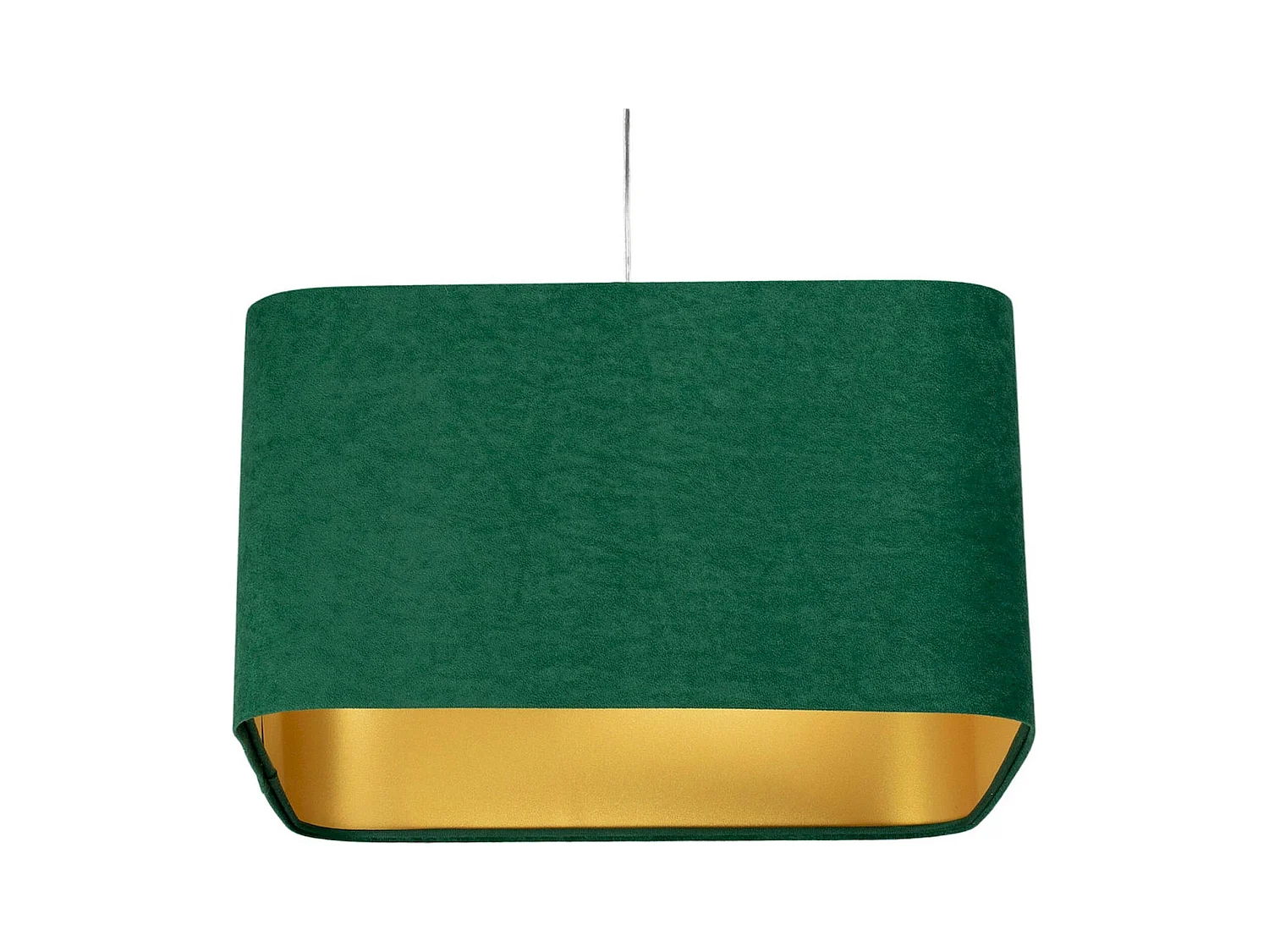 Suspension élégance velours et lumière dorée - Hauteur 25 cm