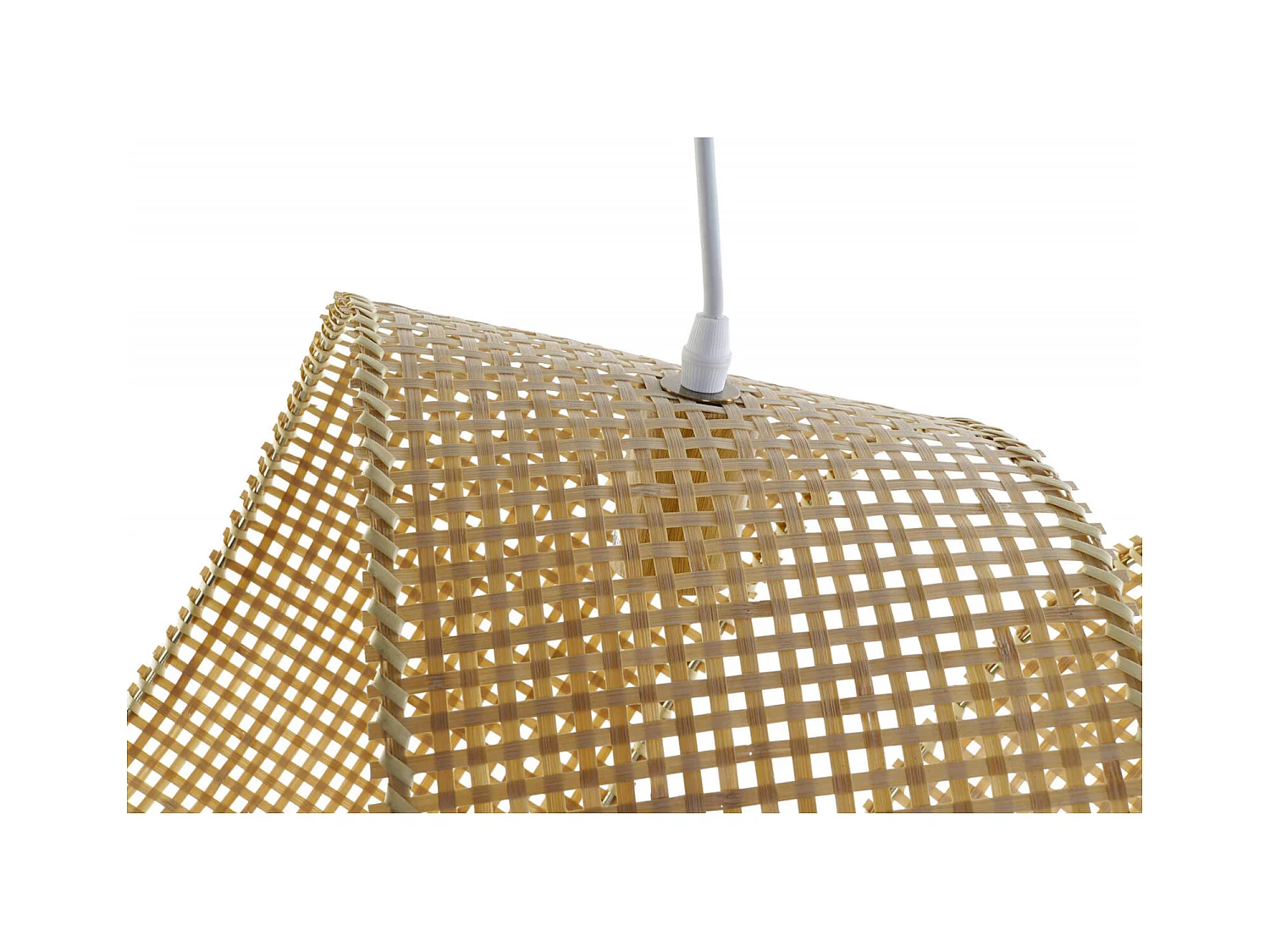 Suspension bambou marron clair éclairage naturel et chic