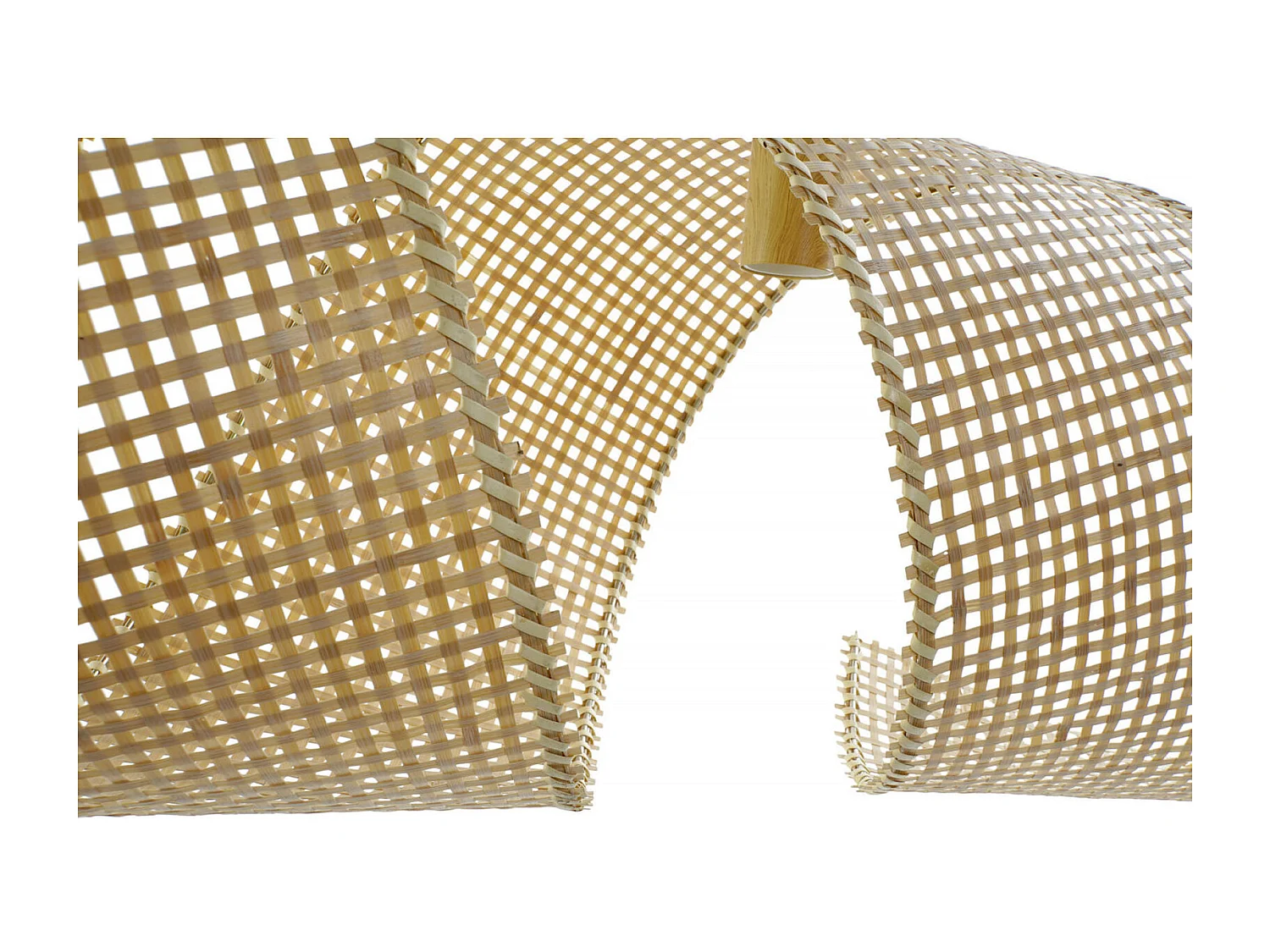 Suspension bambou marron clair éclairage naturel et chic