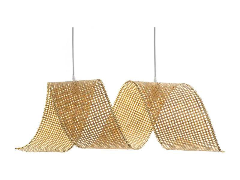 Suspension bambou marron clair éclairage naturel et chic