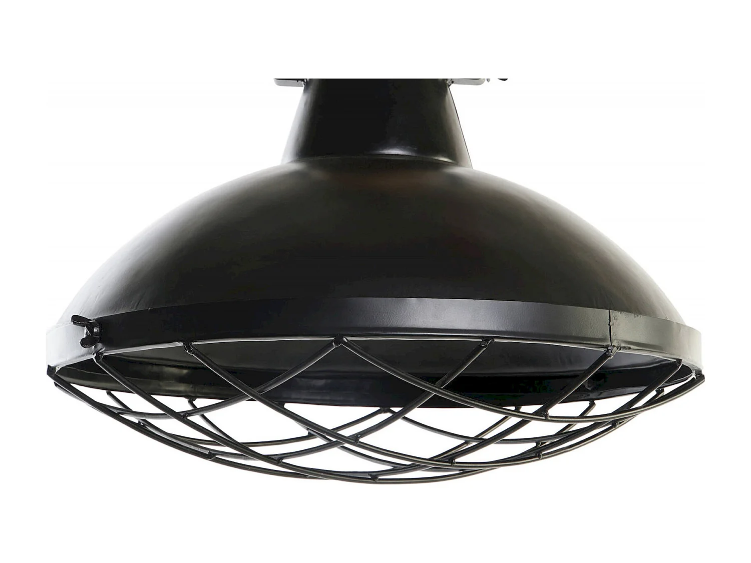 Suspension chic industrielle fer et bois