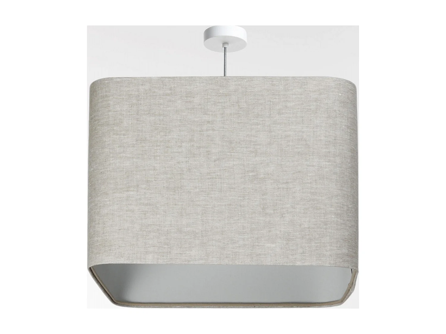 Suspension textile lin épurée pour intérieur moderne - Hauteur 25 cm