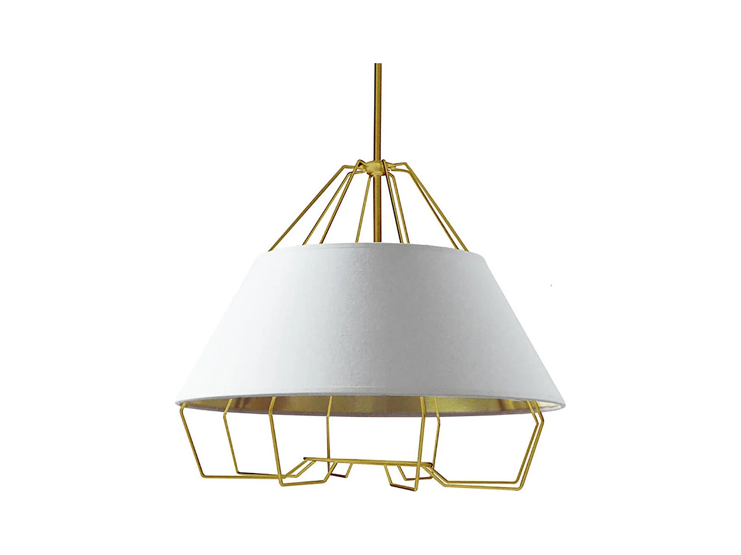 Suspension élégance dorée et blanche pour intérieur chic