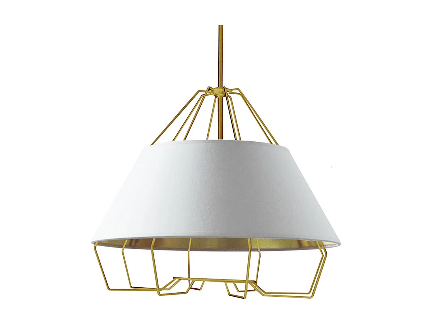 Suspension élégance dorée et blanche pour intérieur chic