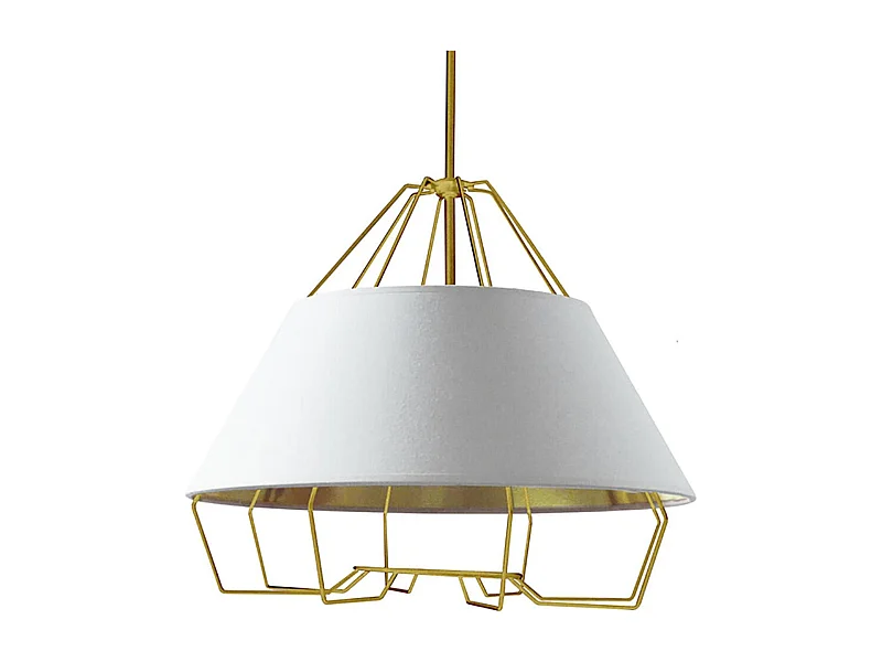 Suspension élégance dorée et blanche pour intérieur chic