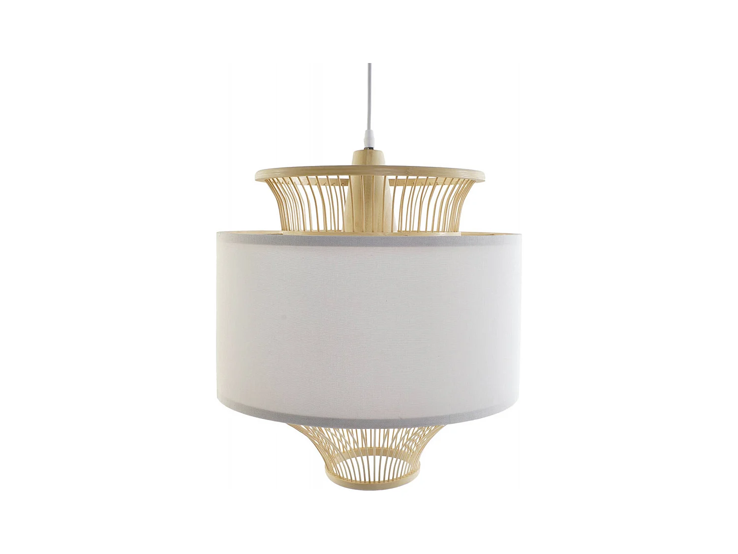 Suspension bambou blanc chic et élégante pour intérieur