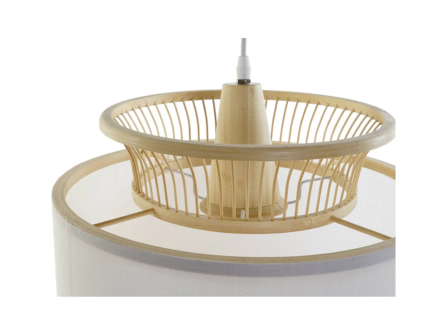 Suspension bambou blanc chic et élégante pour intérieur