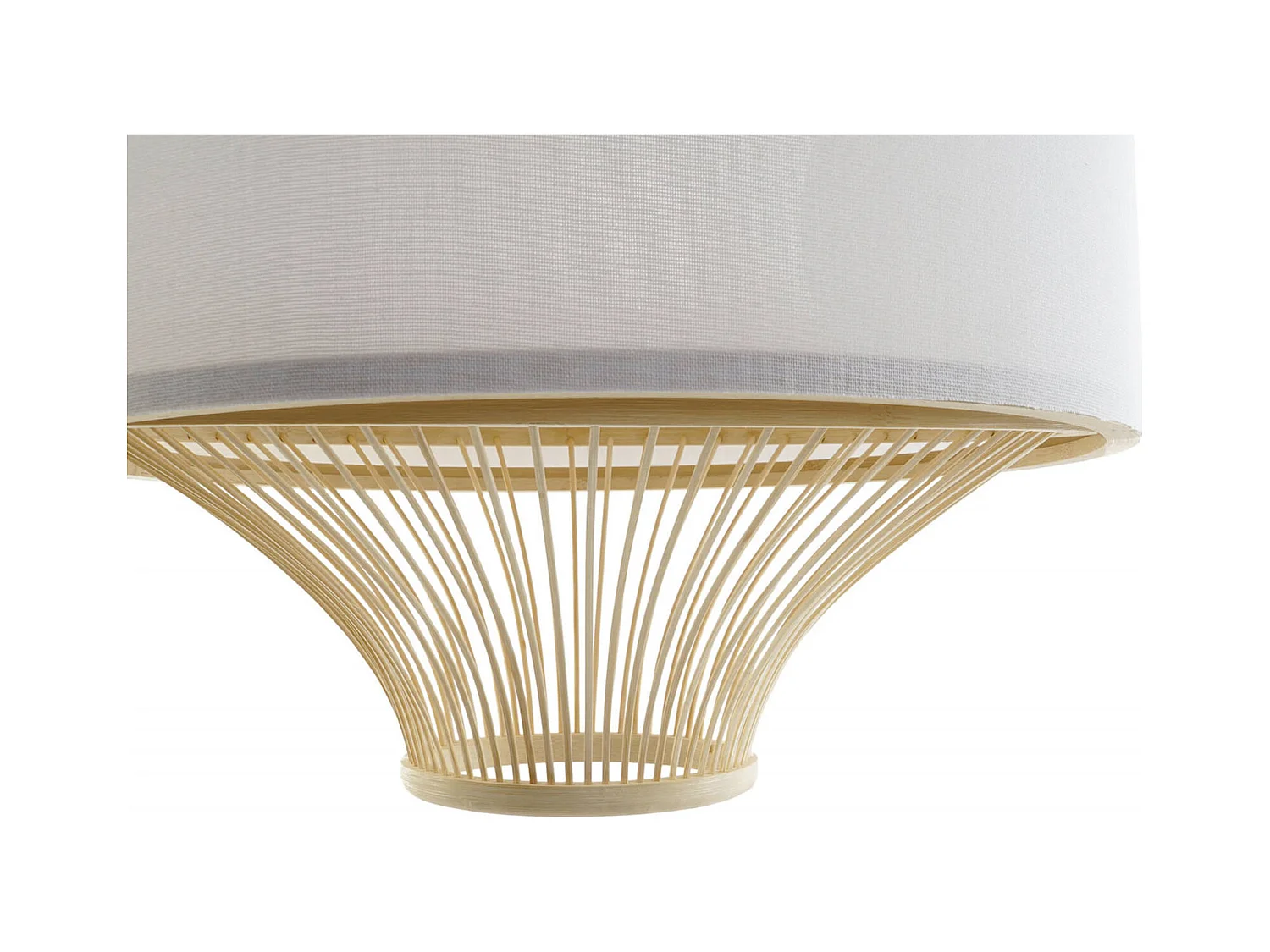 Suspension bambou blanc chic et élégante pour intérieur