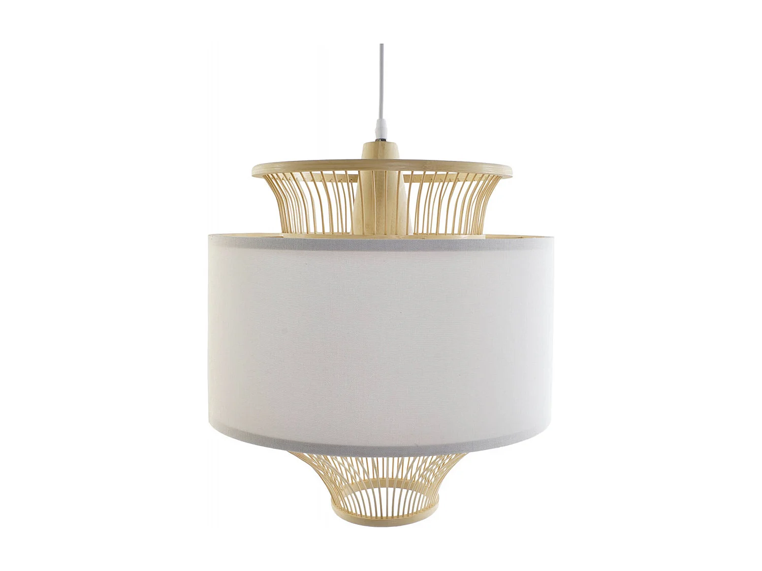 Suspension bambou blanc chic et élégante pour intérieur