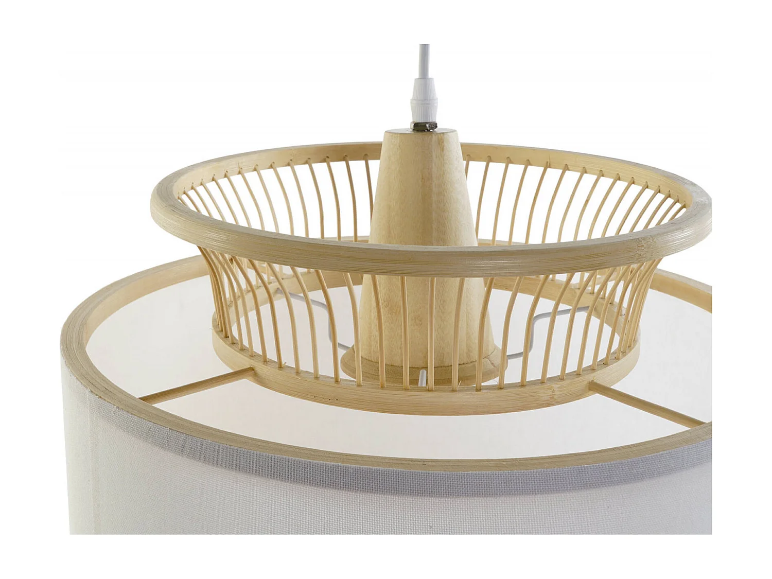 Suspension bambou blanc chic et élégante pour intérieur