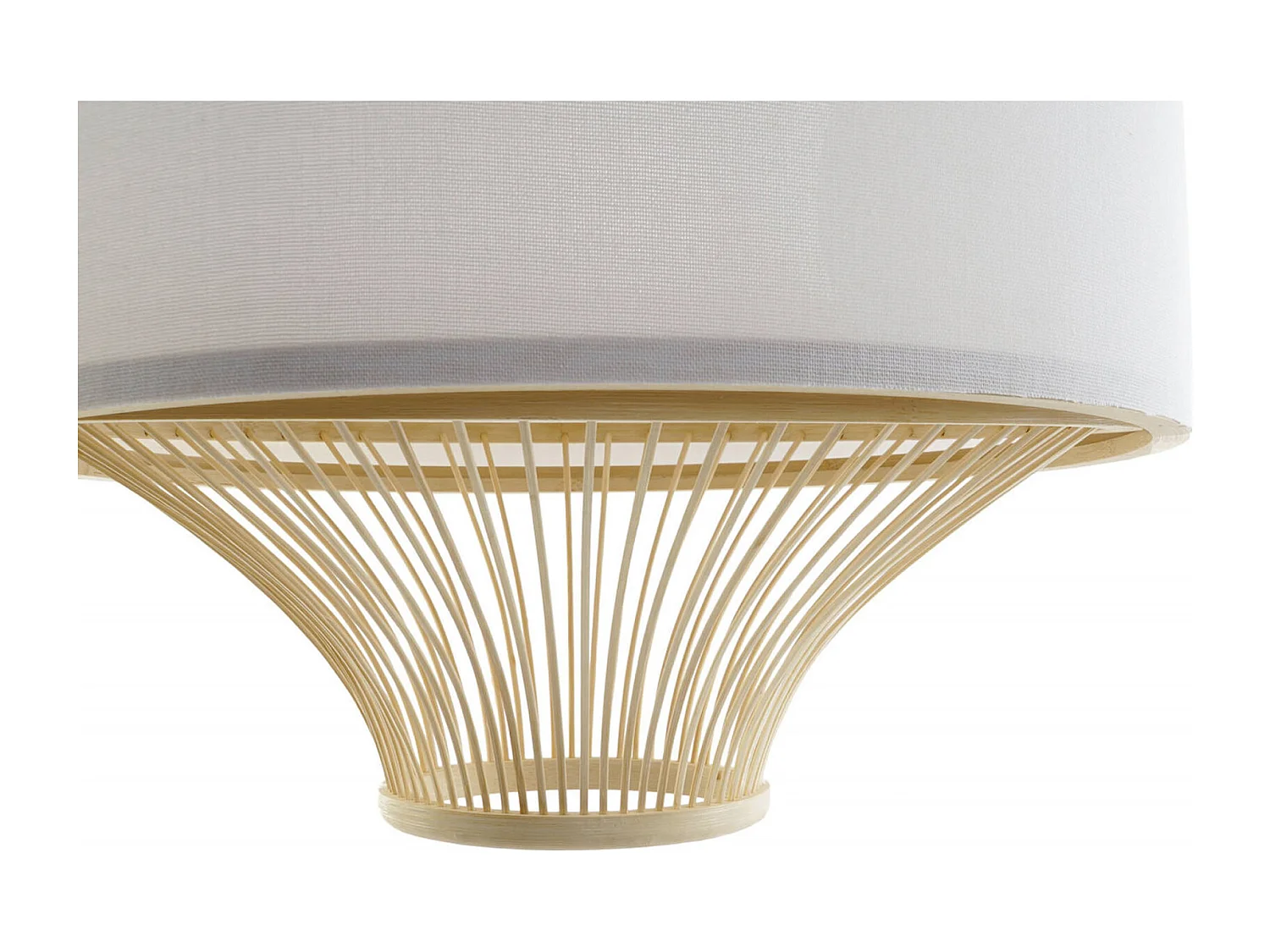 Suspension bambou blanc chic et élégante pour intérieur