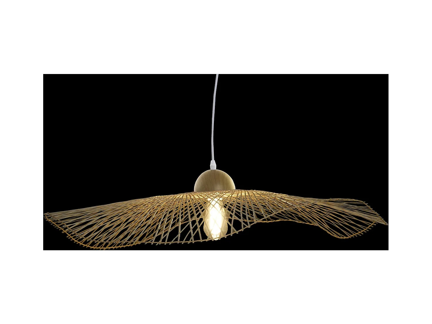 Suspension élégante en bambou pour intérieur design