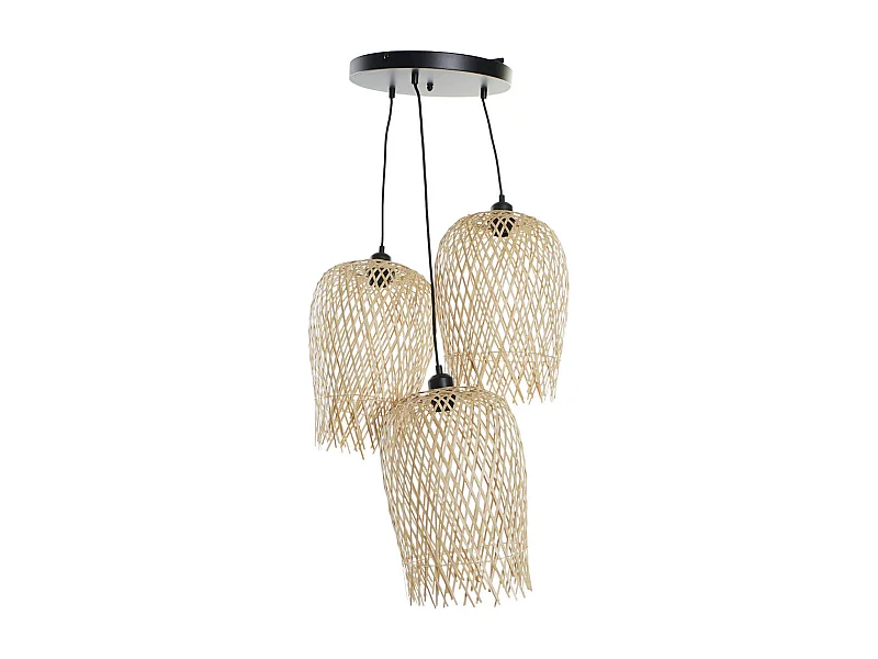 Suspension bambou métal chic pour ambiance cosy