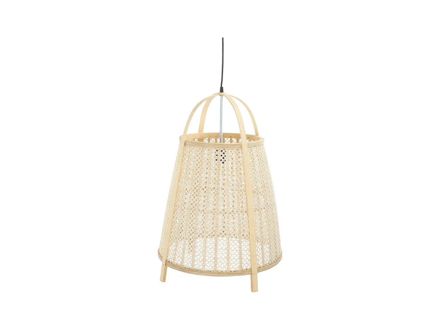 Suspension design chic en lin et bambou naturel