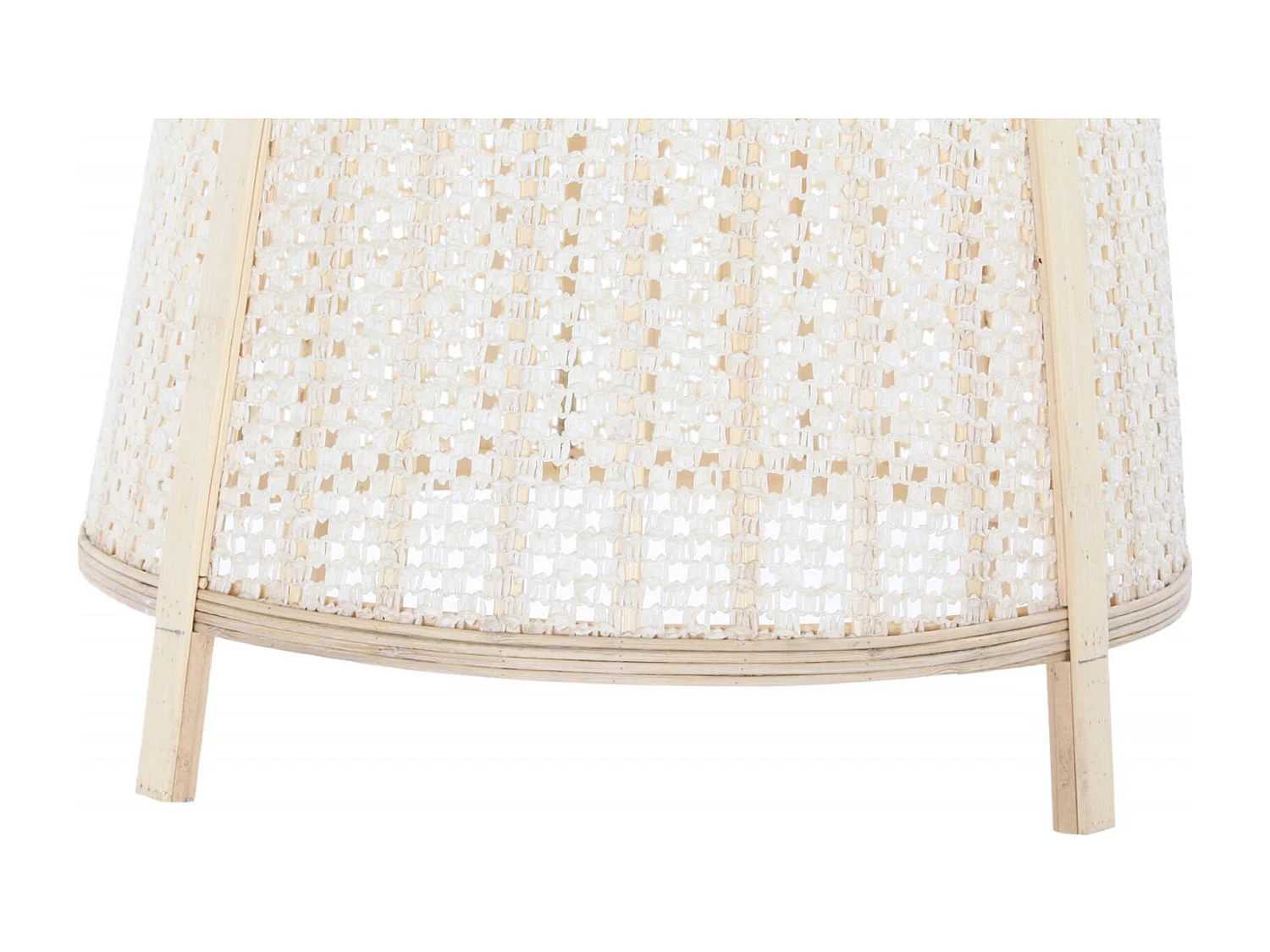 Suspension design chic en lin et bambou naturel