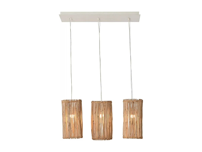 Suspension éclat naturel en eucalyptus blanc