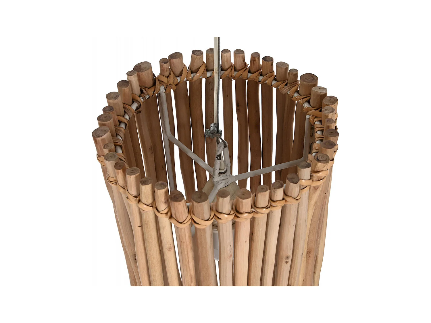 Suspension éclat naturel en eucalyptus blanc