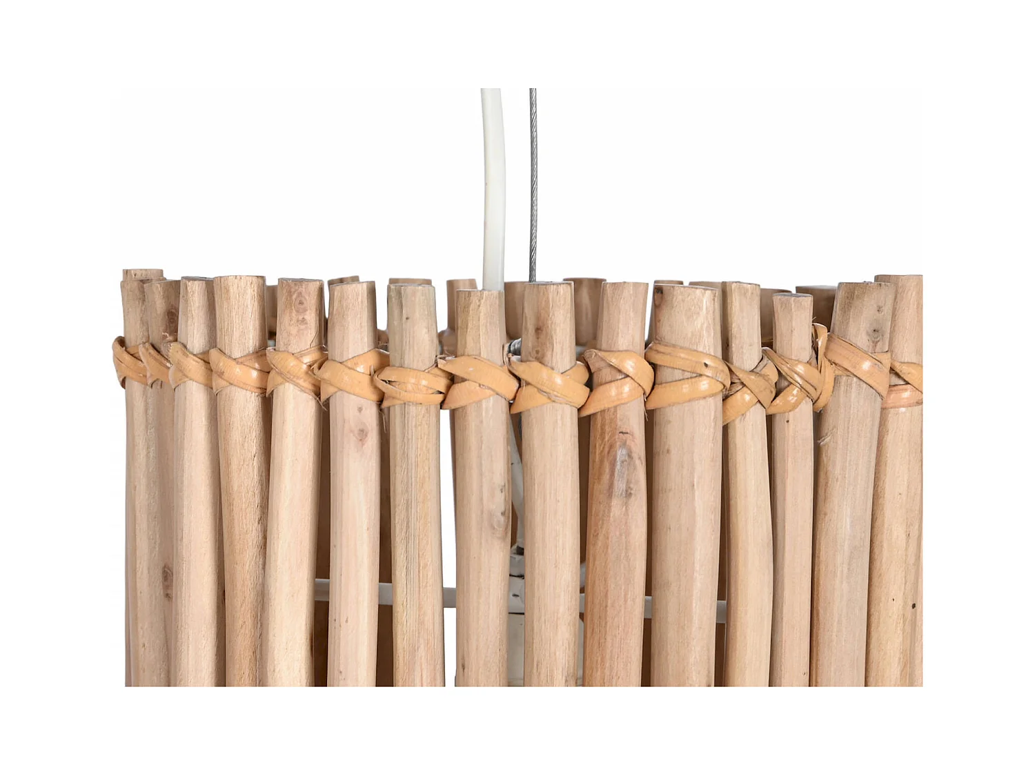 Suspension éclat naturel en eucalyptus blanc