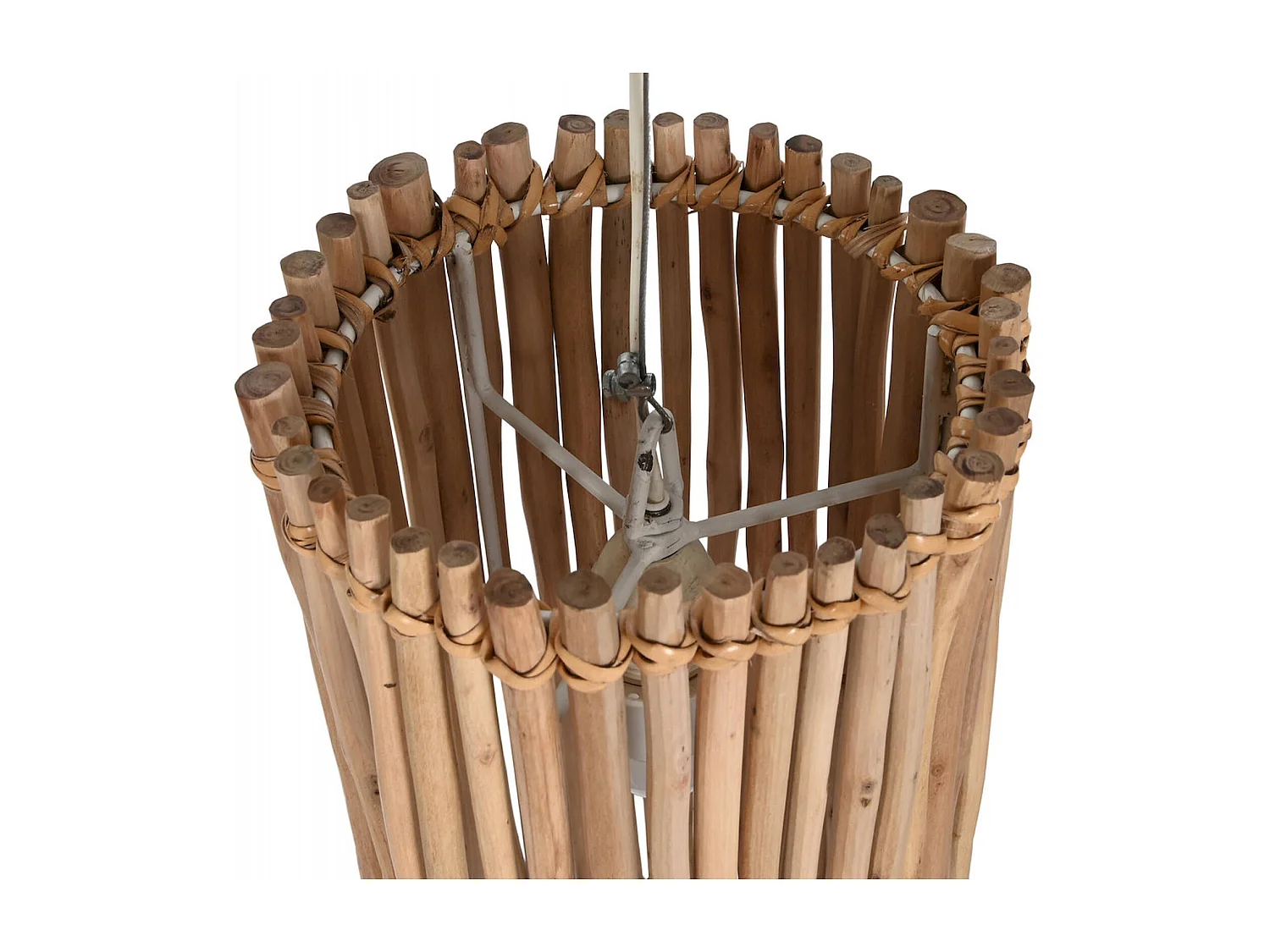 Suspension éclat naturel en eucalyptus blanc