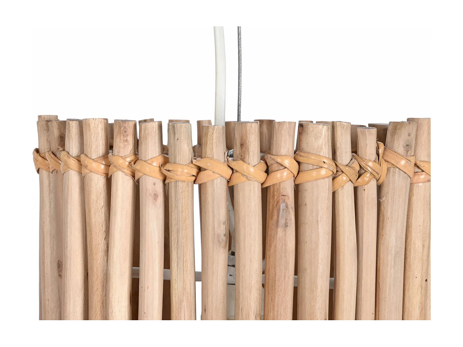 Suspension éclat naturel en eucalyptus blanc