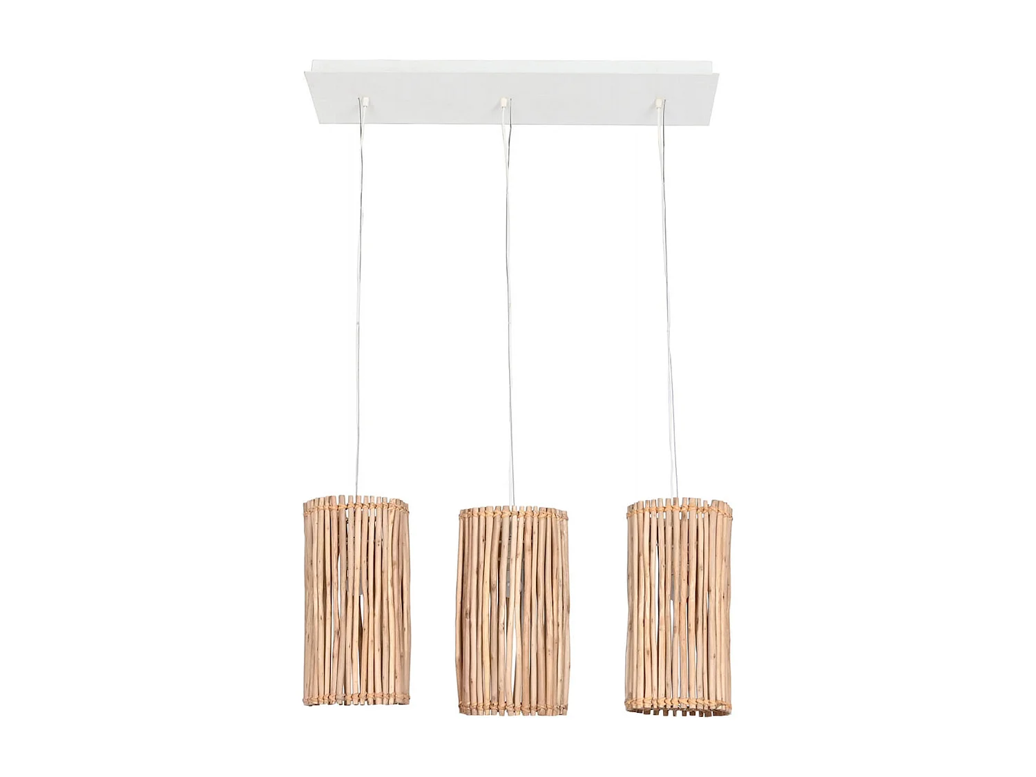 Suspension éclat naturel en eucalyptus blanc