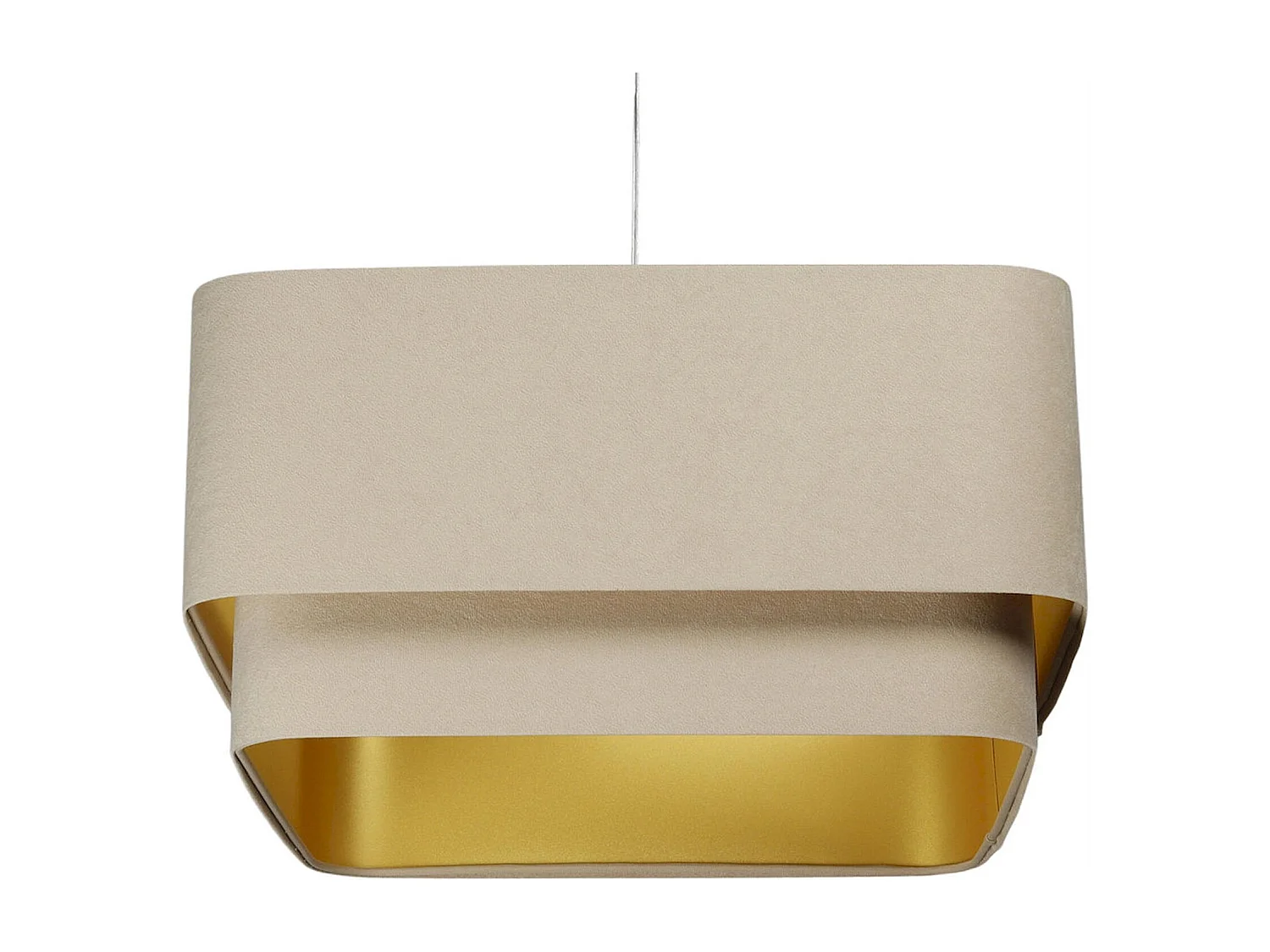 Suspension élégante velours et reflets dorés