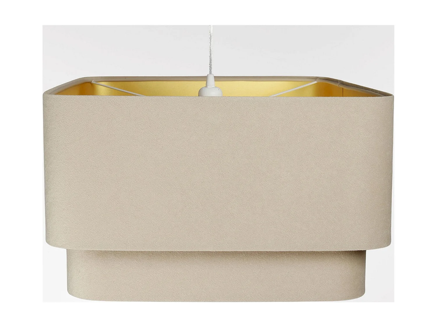 Suspension élégante velours et reflets dorés