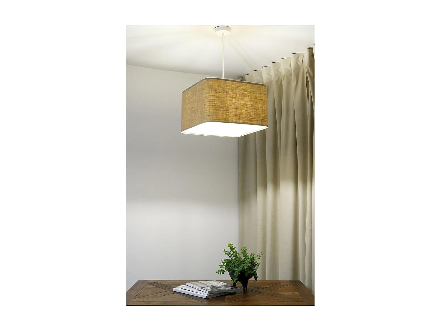 Suspension tendance en jute naturel - Hauteur 25 cm