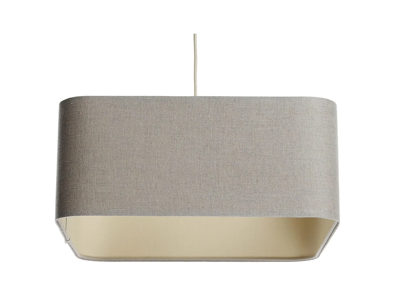 Suspension textile lin épurée pour salon chic - Hauteur 30 cm