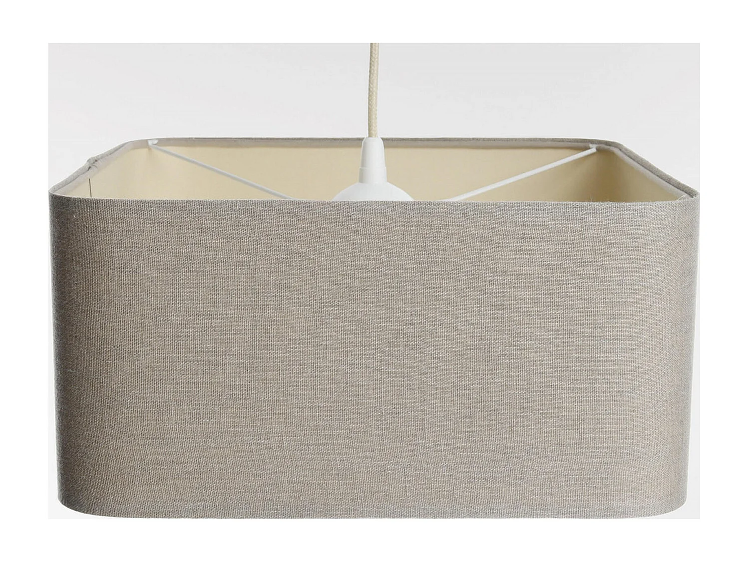 Suspension textile lin épurée pour salon chic - Hauteur 30 cm