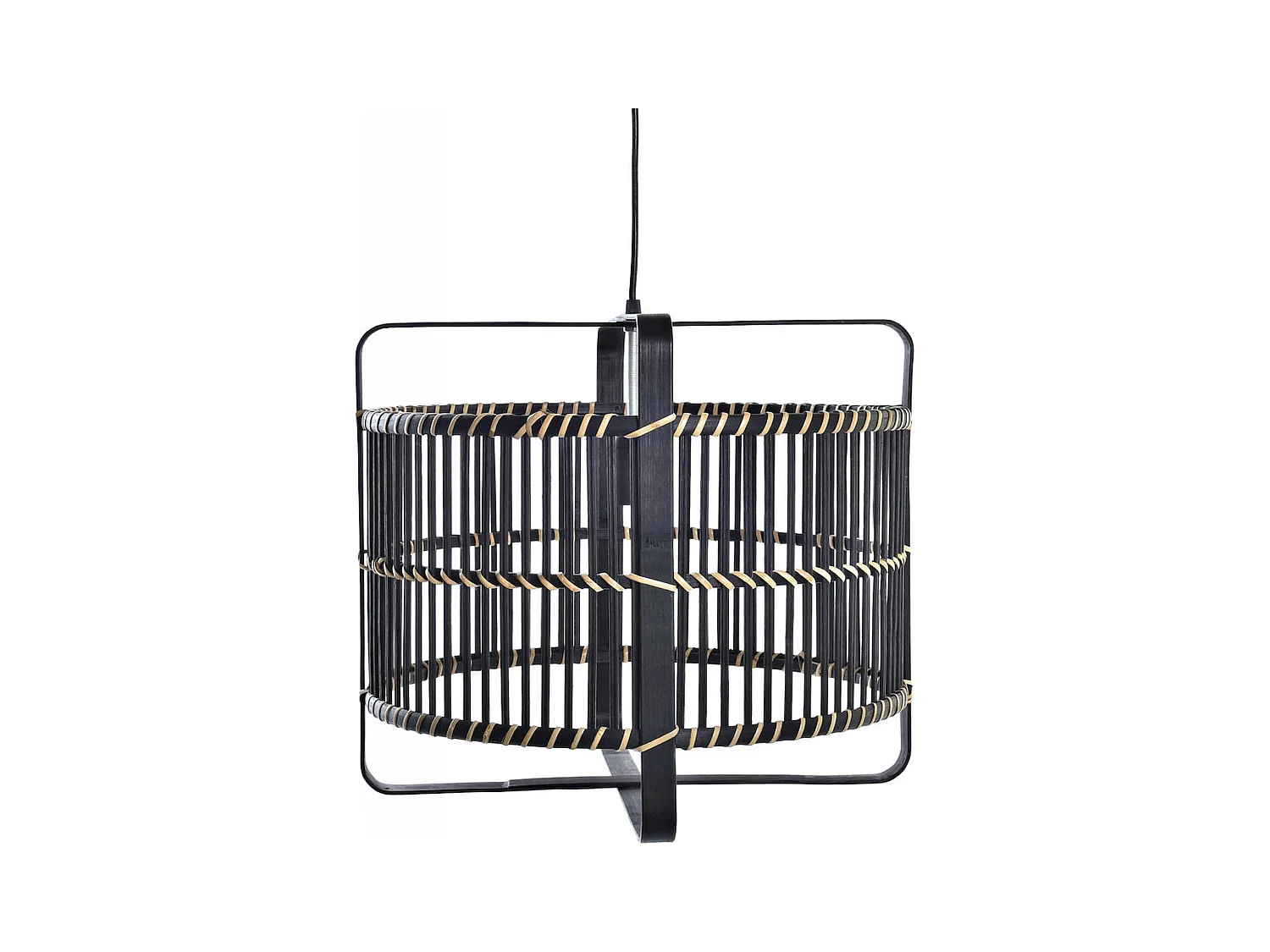 Suspension bambou noir élégance moderne et design