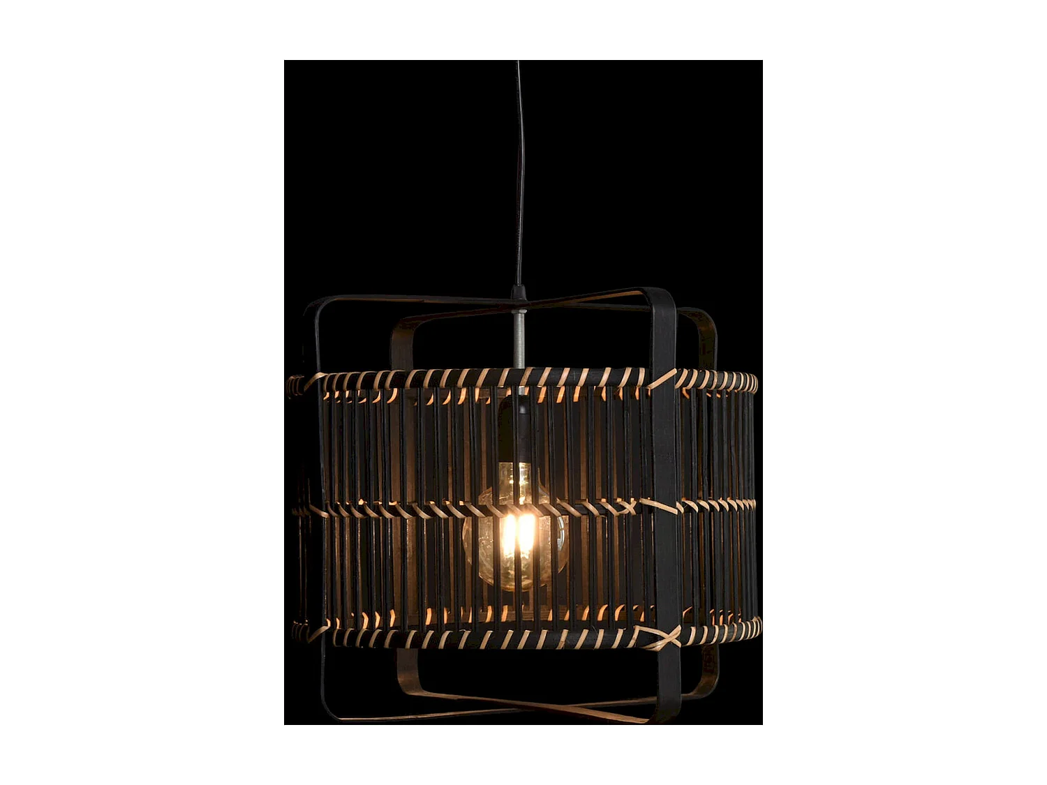 Suspension bambou noir élégance moderne et design