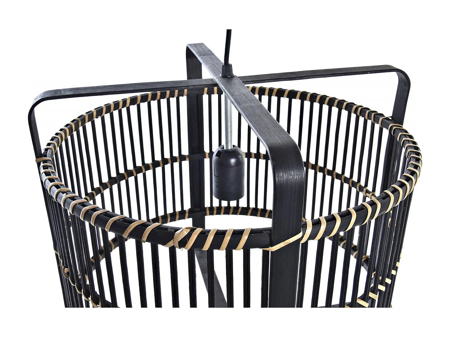 Suspension bambou noir élégance moderne et design